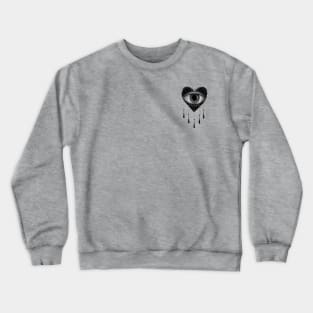 Black heart eye and crystal tears small Crewneck Sweatshirt